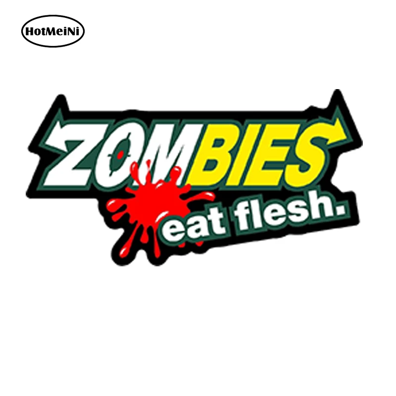 HotMeiNi 13x6.5cm Car Styling Zombies Eat Flesh Decal Sticker Bio