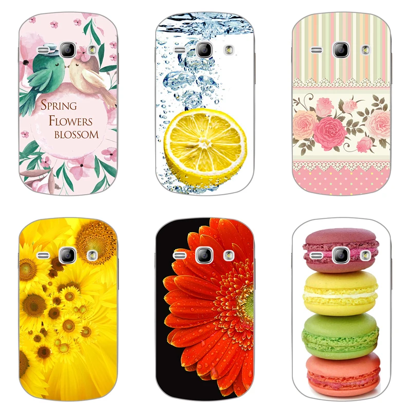 

New Cartoon Beautifu Flower Owl Animal Geometric pattern Printing hard Case Cover For Samsung Galaxy Fame S6810 S 6810 Phone bag
