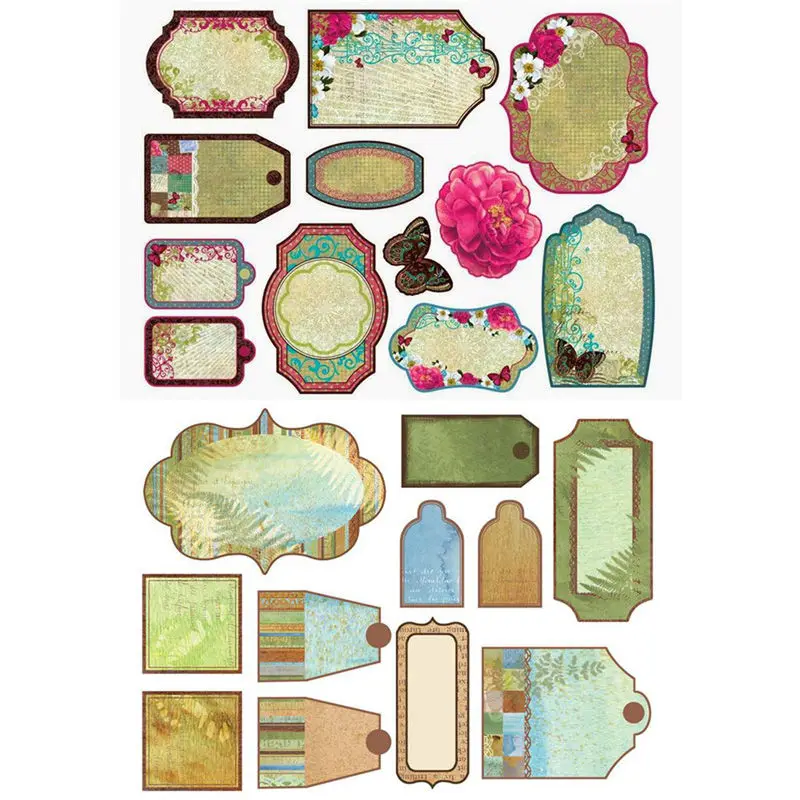

2 pcs/lot Vintage Blank Label Decoration Mohamm Planner DIY Sticker Pack Post It Notebook Agenda Toy Stickers Scrapbooking