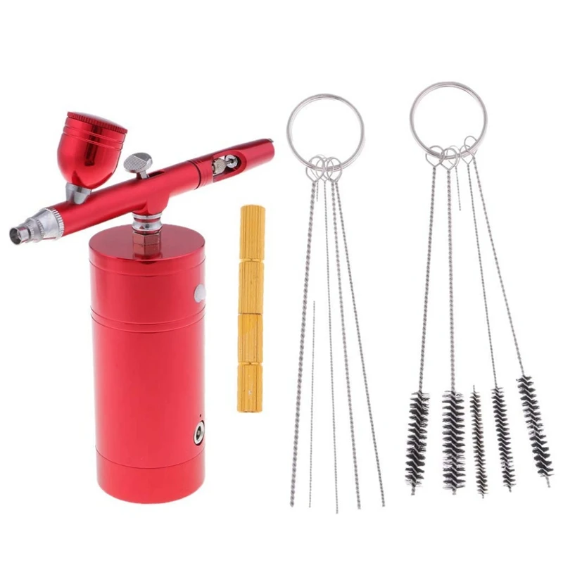 

Dual Action Airbrush Kit Compressor Air Brush With 11Pcs Cleaning Accessories Cake Decorating Brushes For Manicure