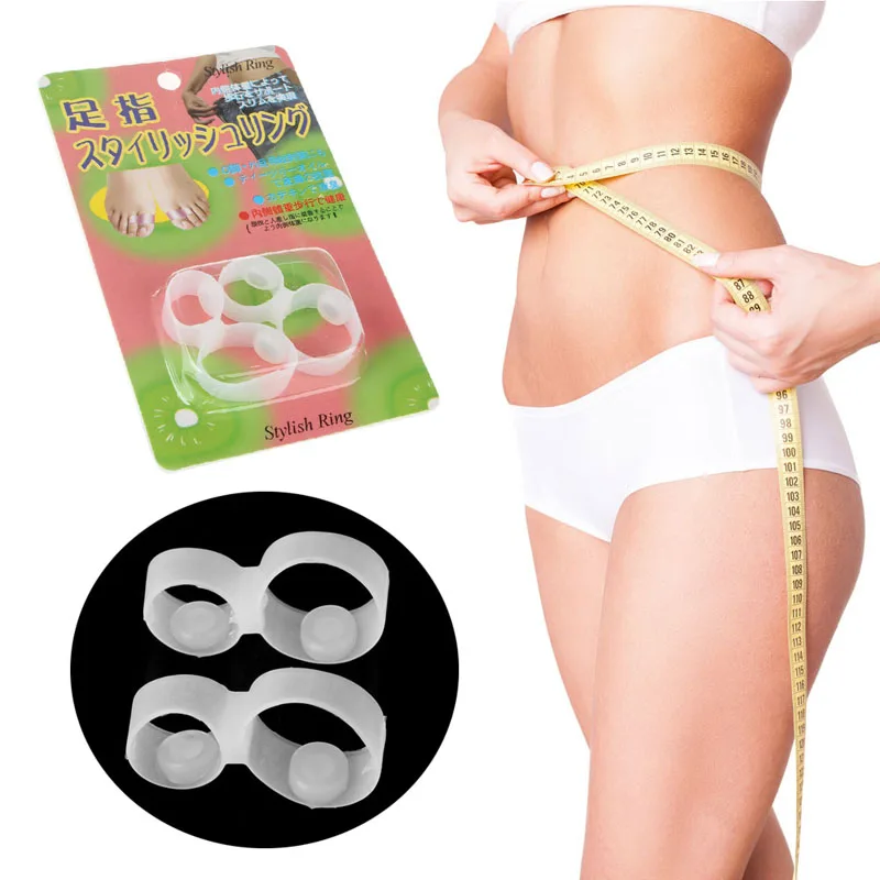 

1Pair Silicon Foot Toe Ring Weight Loss Slimming Massager Healthy Easy Way Hot!