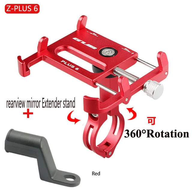 Держатели для мобильных телефонов moto Bike, подставки для велосипедов moto rcycle, алюминиевый держатель для мобильных телефонов GUB P10 для смартфонов 3," to7.5" - Цвет: Z-PLUS 6-Red
