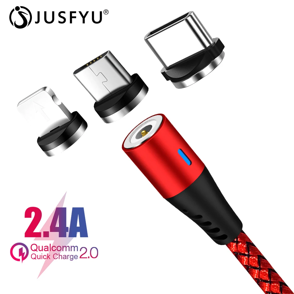 

1M/2M LED Magnetic USB Cable for iPhone X Xs Max XR 8 7 6 USB Type C Cable Micro USB Cable for Samsung S10 S9 Xiaomi LG USB C