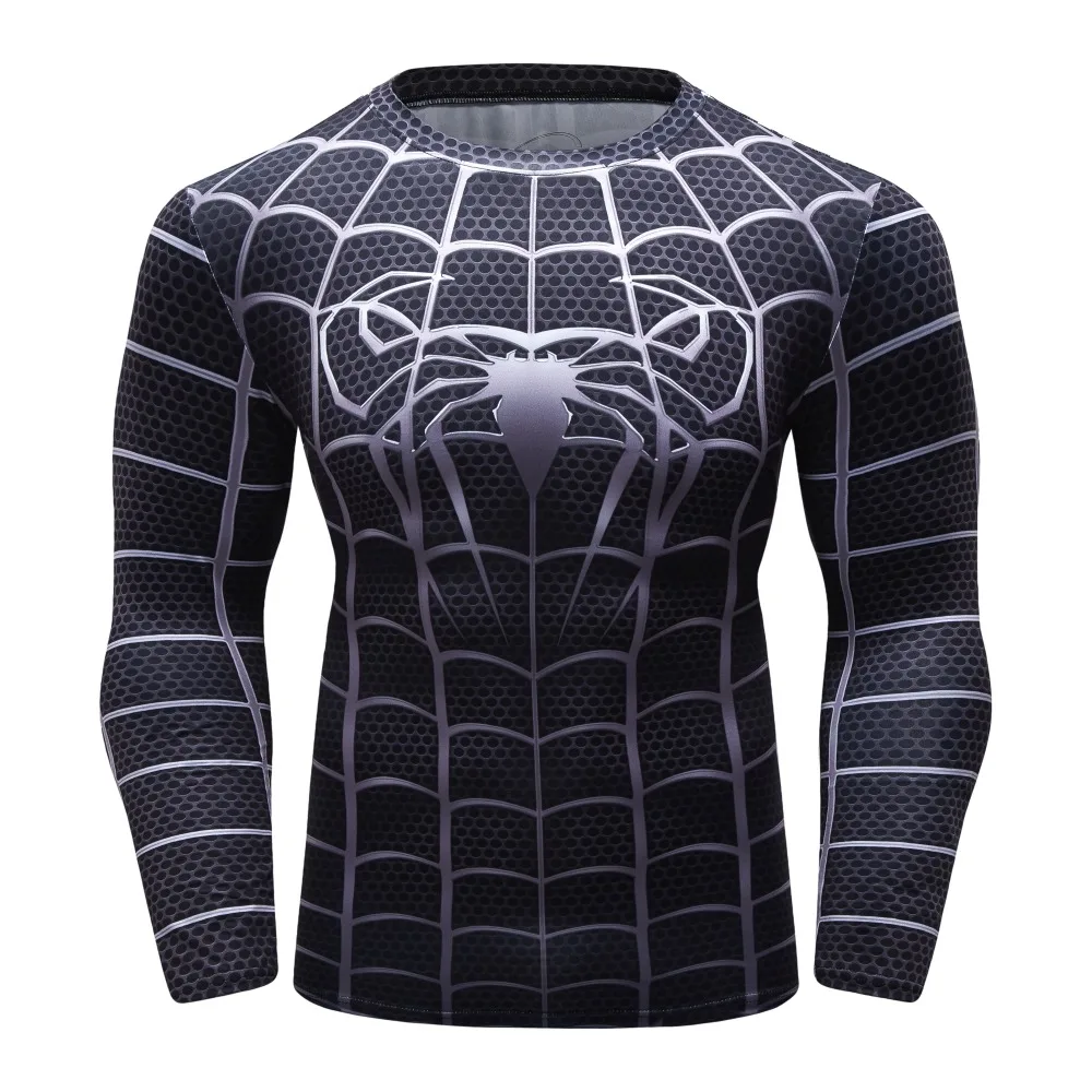Супермена с Для мужчин рубашки с коротким рукавом «Бэтмен», «Череп» колготки функциональный нижнее бельё для девочек Фитнес Костюмы camiseta