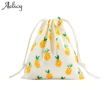 

Aelicy Unisex Cartoon Printing Linen Drawstring Bags Travel Backpack Pocket High Quality Printing Backpack Female Women Bag