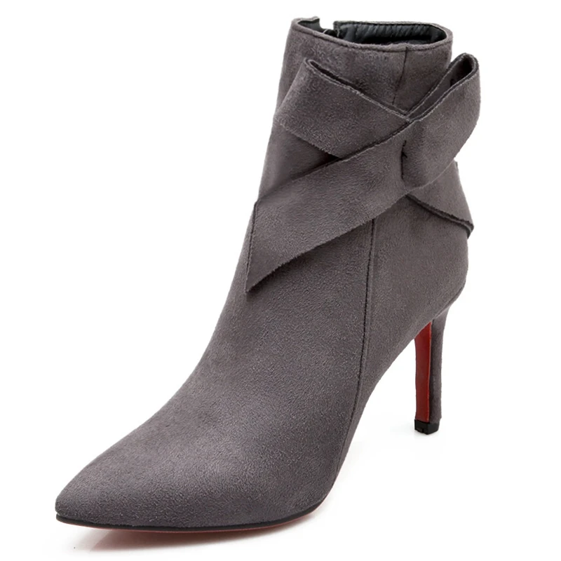 ENMAYLA   Pointed Toe  Super High (8cm-up)  Winter  Women Boots 2018  Ankle Boots for Women   Size 34-39 LY132