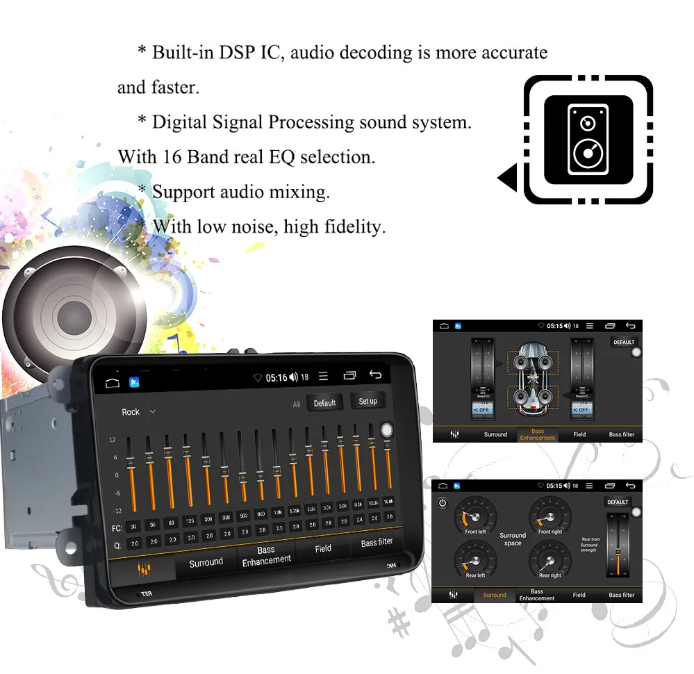 Sale ARKRIGHT 9" Android 8.1 Head Unit/for VW Passat Golf Seat Leon/Skoda/Tiguan Car Radio Audio Stereo HD GPS Navigation Player 7