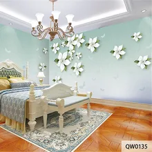 Индивидуальный Рисунок ткань и текстильные обои для стен Моющаяся Ткань матовый шелк для постельных принадлежностей комната ТВ фоновые цветы Бабочка