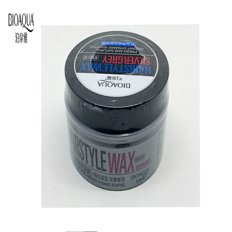 BIOAQUA Grandma Grey Hair Wax Silver Dynamic Styling Waxy Gel Water Modeling Mud Easy Clean Moderate Qualitative Natural Matte (12)
