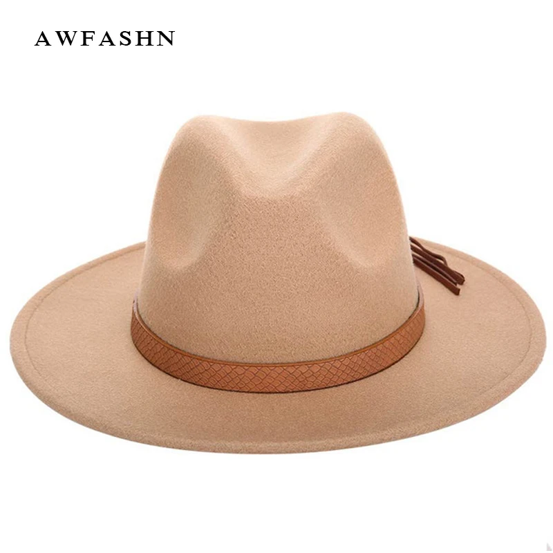 

2017 Retro Women Fedora Felt Hat For Women Ladies Fedoras Autumn Winter Jazz Hat Imitation Woolen Flat Brim Bowler Church Hat