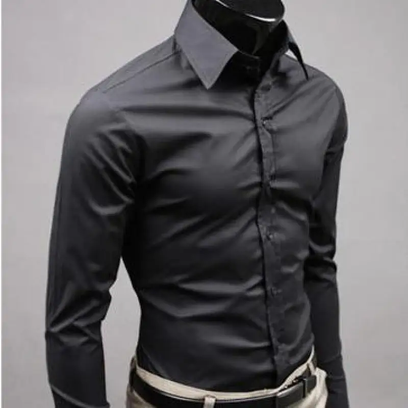 European and American fashion candy color long-sleeved shirt male 2019 spring and autumn new men's solid color casual shirt European and American fashion candy color long-sleeved shirt male 2019 spring and autumn new men's solid color casual shirt