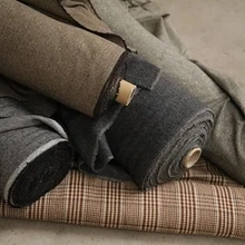 Япония импортная оригинальная шерстяная двухсторонняя ткань с узором в елочку шерстяное кашемировое пальто куртки ткани оптом