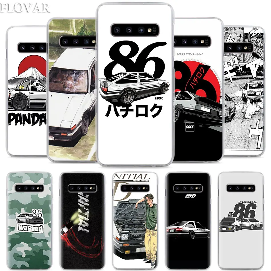 

INITIAL D AE86 Phone Case for Samsung Galaxy S10e S10 Plus S7 S8 S9 Plus Note 8 9 M10 M20 M30 Hard Case Coque