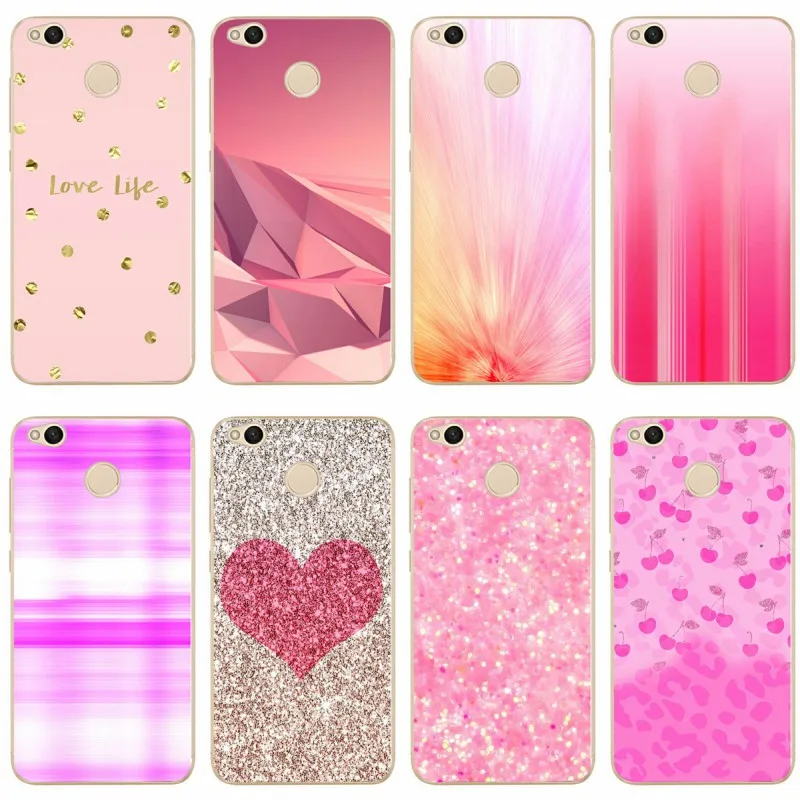 

Gold Pink rose Glitter print Cover Soft Silicone TPU Phone Case For redmi 4A 4X 5 5a 5Plus note 4 4X 5 for xiaomi 4 5 6 8 note3