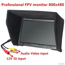 FPV Monitor de Vídeo No Pantalla Azul Pantalla de 7 Pulgadas 800×480 Color TFT Lcd W/parasol para la Cámara Drone Quadcopter RC Avión