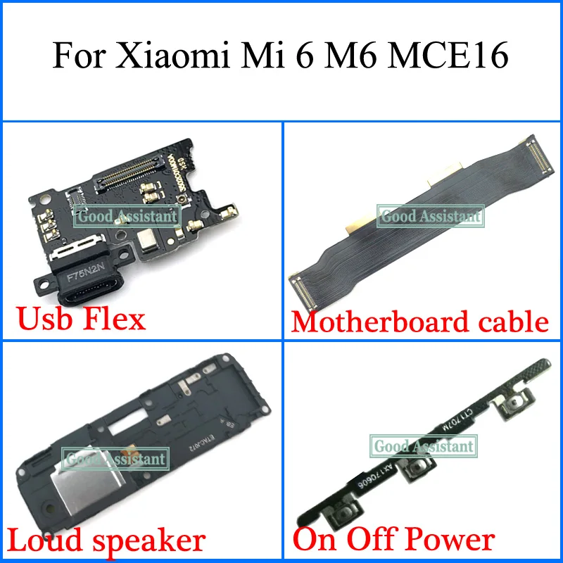 Гибкий кабель для материнской платы Xiaomi Mi6 Mi 6 MCE16 Usb вкл. ВЫКЛ. громкий