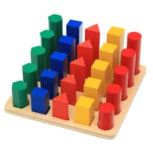 Wooden Montessori Toys Baby Colored Geometry Ladder Preschool Educational Learning Toys for Children Birthday Gift ME2264H Wooden Montessori Toys Baby Colored Geometry Ladder Preschool Educational Learning Toys for Children Birthday Gift ME2264H