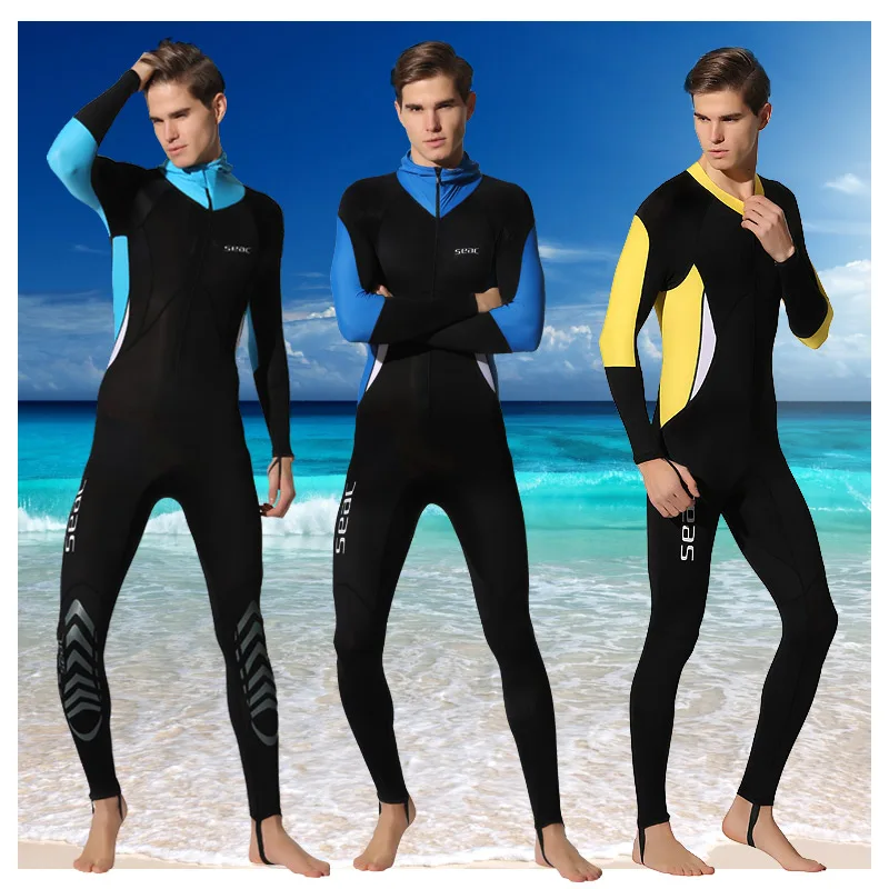 UPF50+ 0.5MM Snorkeling Dive Skin Rash Guards One piece With Hood Jump