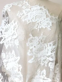 

GLace 3M/Lot Lace Embroidery Beautiful Eyelash Lace Fabric Diy Exquisite Clothes Wedding Dress Accessories TX1044