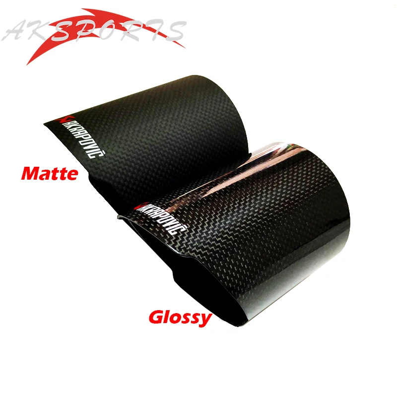 

1PC Akrapovic Exhaust Muffler Pipe Tip case Exhaust Tip housing Car Universal Exhaust Pipe Carbon Fiber Cover