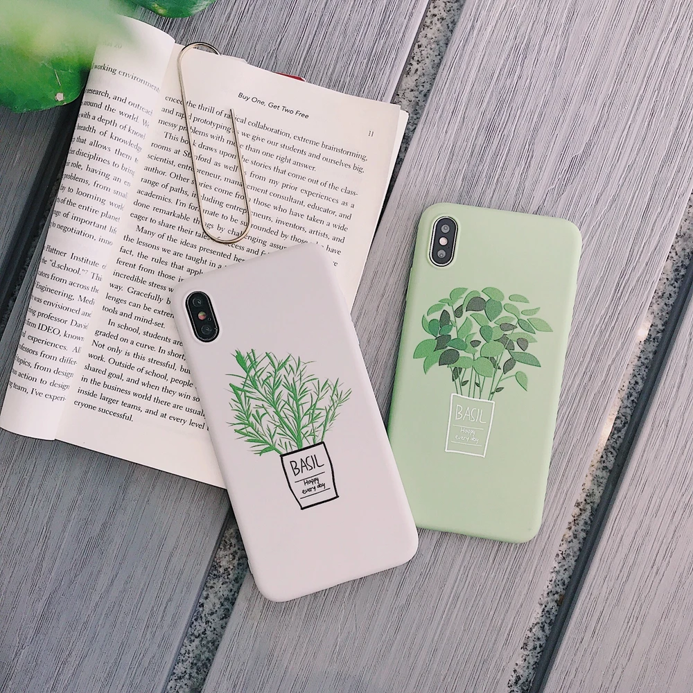 

Candy Color Soft TPU for iPhone 8 Plus Phone Case UV Printing Plants Fruit Waterproof Mobile Accessories Back Cover for X Max Xr