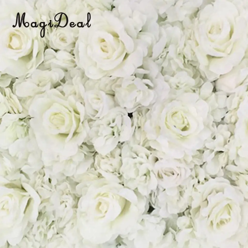 Artificial Flower Roses Wall Panel Wedding Stage Backdrop Home Shop Window Decorative Forals 7 Colors Pick