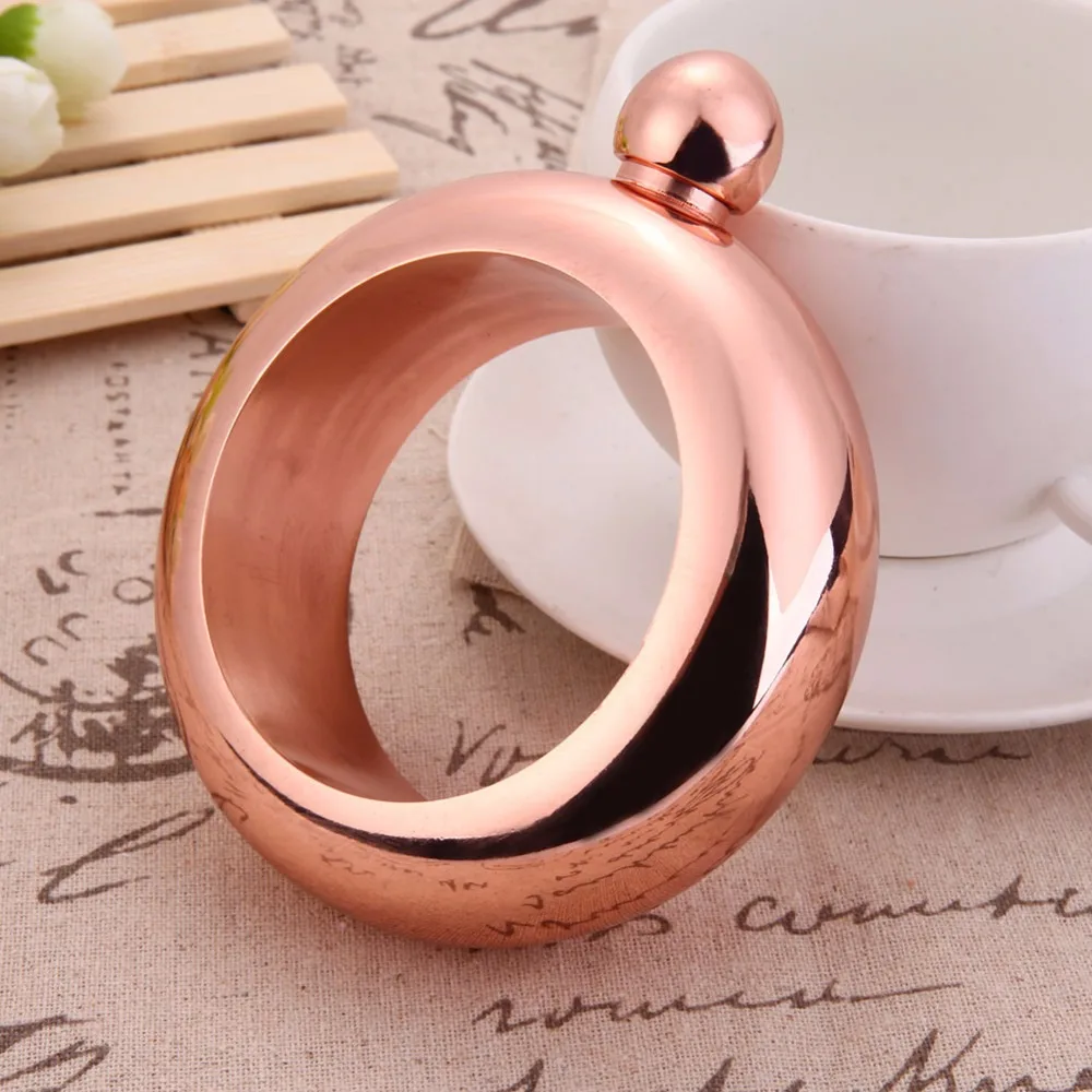 

Wholesale 100pcs/lot 3.5oz Bracelet Alcohol Hip Flask Funnel Bangle Jug Stainless Steel Whiskey Drinkware Funnel Set Bracelet