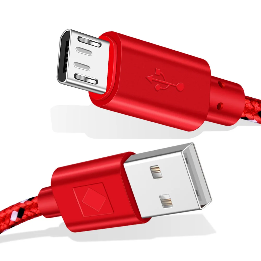 Fsaw миниатюрный USB кабель нейлон 1M / 2M / 3M данные синхронизированный USB кабель зарядки, подходит для трех звезд HTC Wah для планшета из чумизы андроид USB телефонный кабель