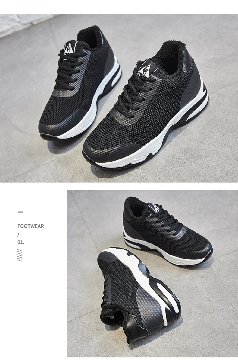 Women Winter Fashion Sneakers Height Increased Casual Shoes Lace Up Wedges Sneaker Shoes Woman Platform Sneakers Tenis XZ96 (11)