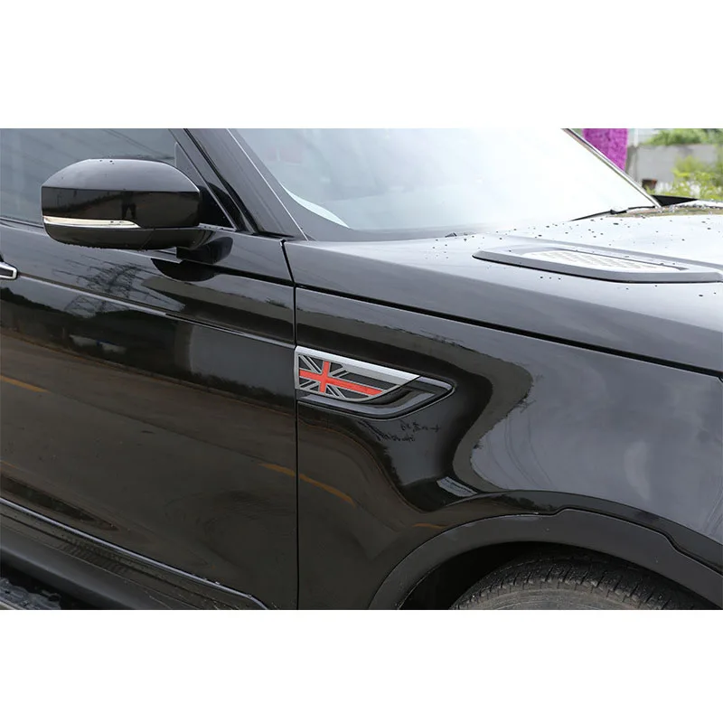 Union Jack Side Fender Air Outlet Cover Trim For Land Rover Discovery 5 V MKV