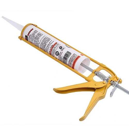 1pc Heat Resistant Glass Silicone Sealant + Yellow Metal Dispenser