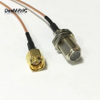 

1PC New SMA Male Plug Connector Switch F Female Jack Connector RG178 Cable 15CM 6" Adapter Wholesale Fast Ship
