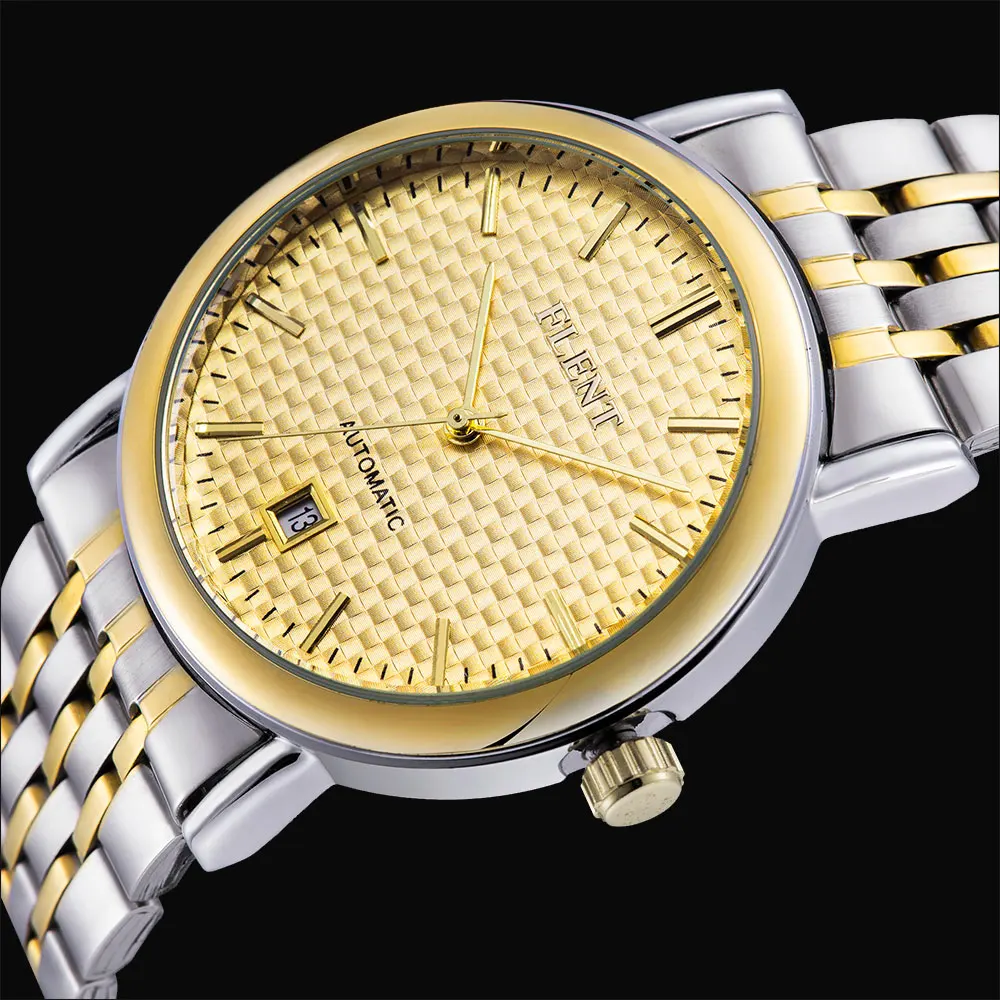Men Top Luxury Brand Full Steel Strap Business Automatic self wind mechanical Auto Relogios Dress Classic