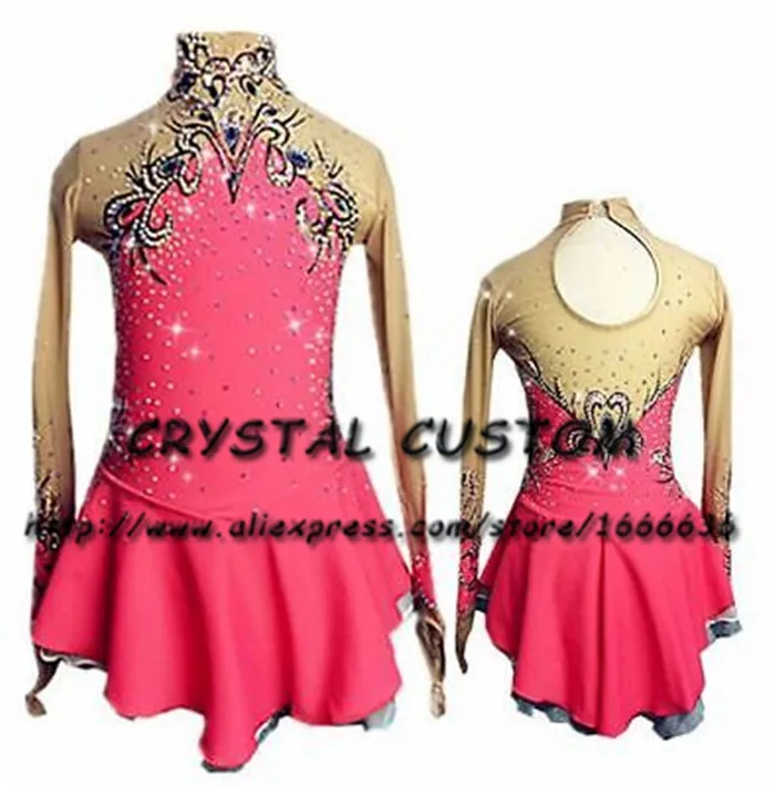 Crystal Custom Figure Skating Dress Girls New Brand Ice Skating Clothes For Competition DR4687