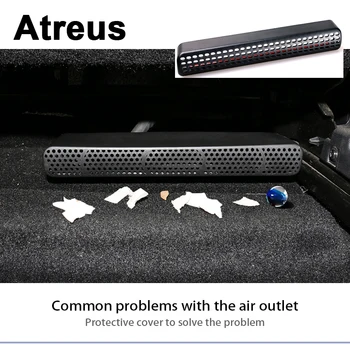 

Atreus 2Pcs Car Accessories Under Seat Vent Grill Covers Trim Air Outlet Carbon Stickers For Peugeot 3008 5008 4008 II 2017 2018