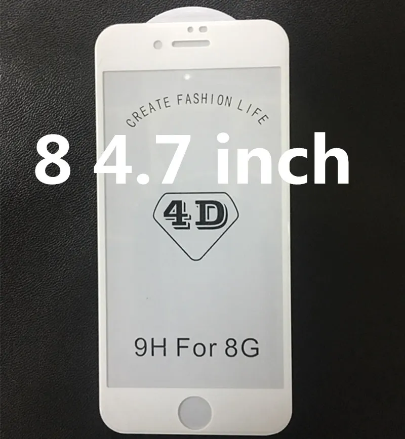 NFH 4D полное покрытие закаленное стекло для iPhone 8 8 Plus 3D 9H экран протектор Взрывозащищенная Пленка чехол для 8 4," 5,5" - Цвет: Wither For 8