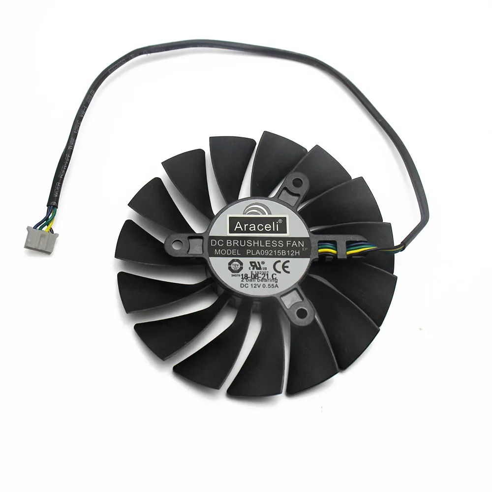 PLA09215B12H 12 V 0.55A 88 мм 4Pin RTX2080 Ti для MSI GeForce RTX 2080 2080Ti VENTUS OC вентилятор видеокарты вентилятор охлаждения - Цвет лезвия: 1PCS