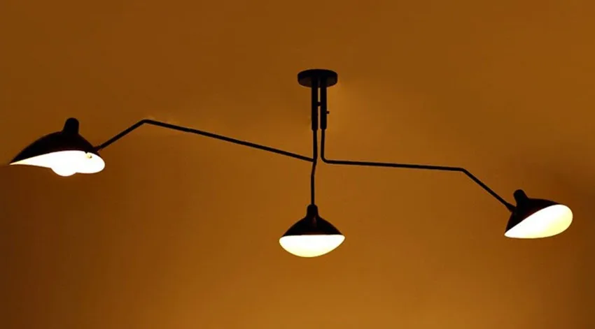 Современный нордический Ретро винтажная Потолочная люстра Домашнее освещение светильник кованый железный потолочный светильник лампа для гостиной Lamparas De Techo