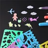 4PCS/SET DIY Cartoon Manual Drawing Board Painting Template Stencil Drawing Ruler for Kids ► Photo 2/4