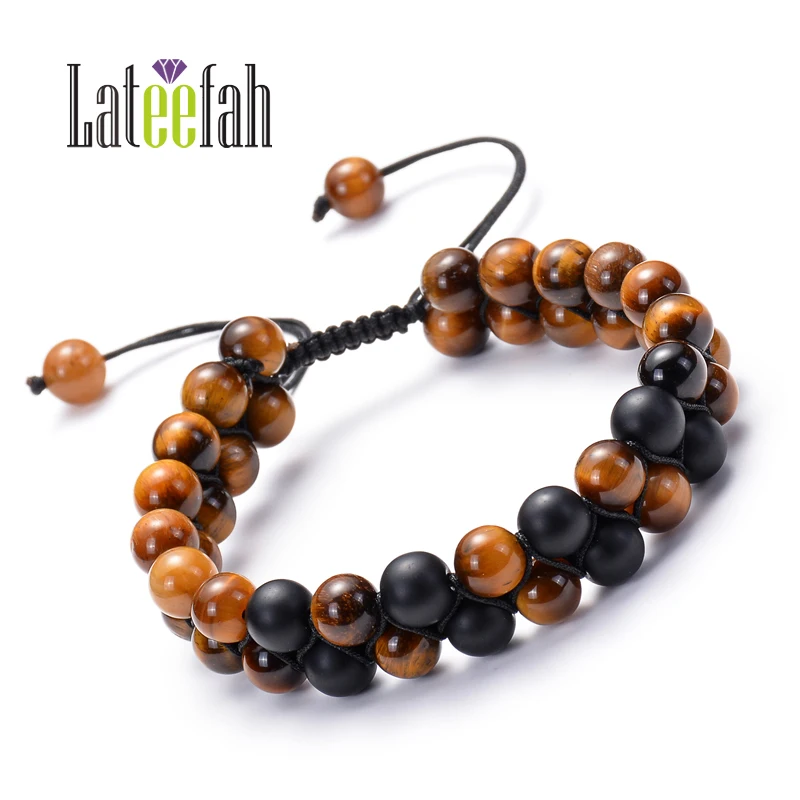 Lateelah Модный Ювелирный Браслет с тигром браслет из натурального камня