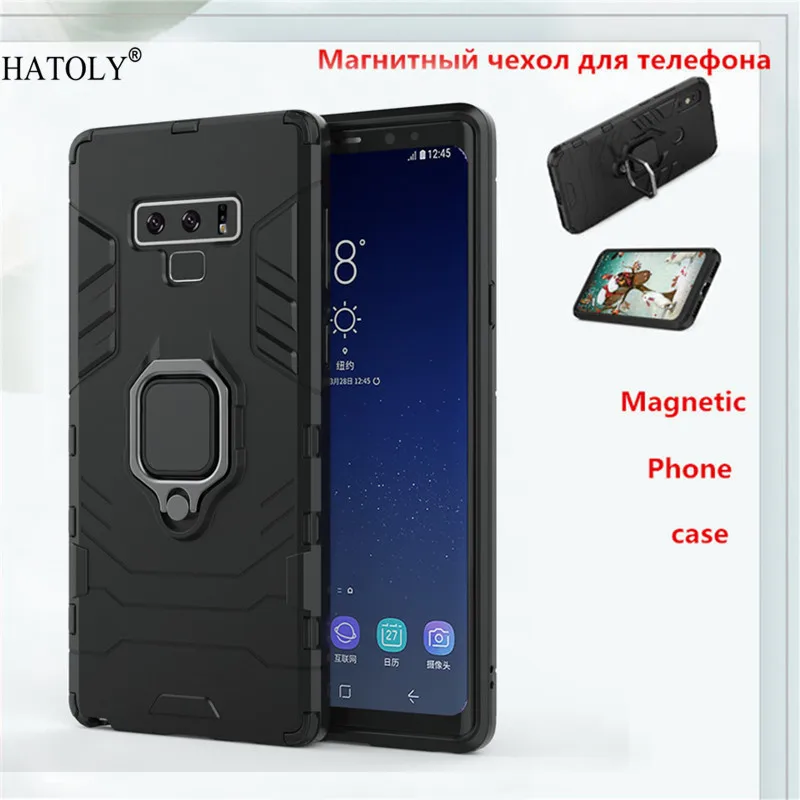 

For Samsung Galaxy Note 9 Case Cover Magnetic Suction Funda For Samsung Galaxy Note 9 Ring Holder Case Armor Back Cover Note 9