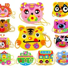 Ева мультфильм сумки EVA дети ручной детский сад игрушка DIY Материал 3D Puzzle Наклейки игрушки для детей Паззлы игрушка