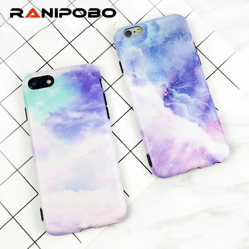 

Beautiful Space Stars Starry sky Gradient Protective Case For iPhone 6 6S 7 7 8 8 Plus Soft IMD Phone Back Cover for iPhone 6 6s