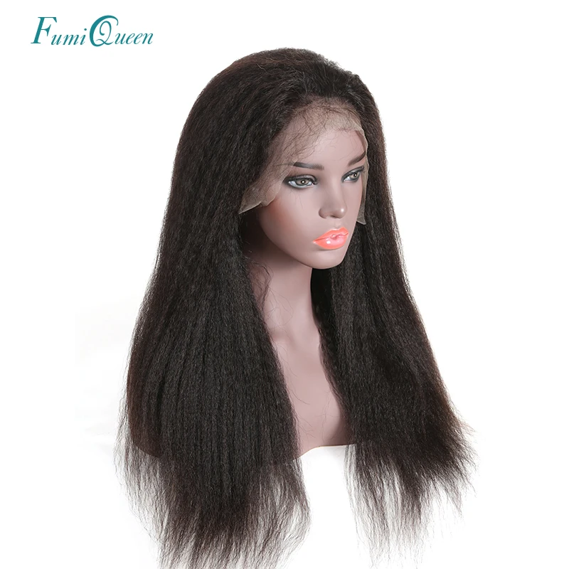 Ali Fumi Queen Full Lace Human Hair Wigs For Women Kinky Straight Lace Wig Brazilian Remy Pre Plucked Hairline With Baby Hair