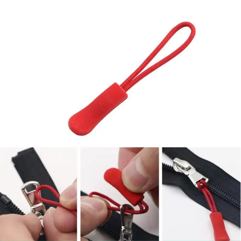

10PCS Edc Outdoor Zipper Pulls Slider Cord Rope Puller Ends Lock Buckle For Bag