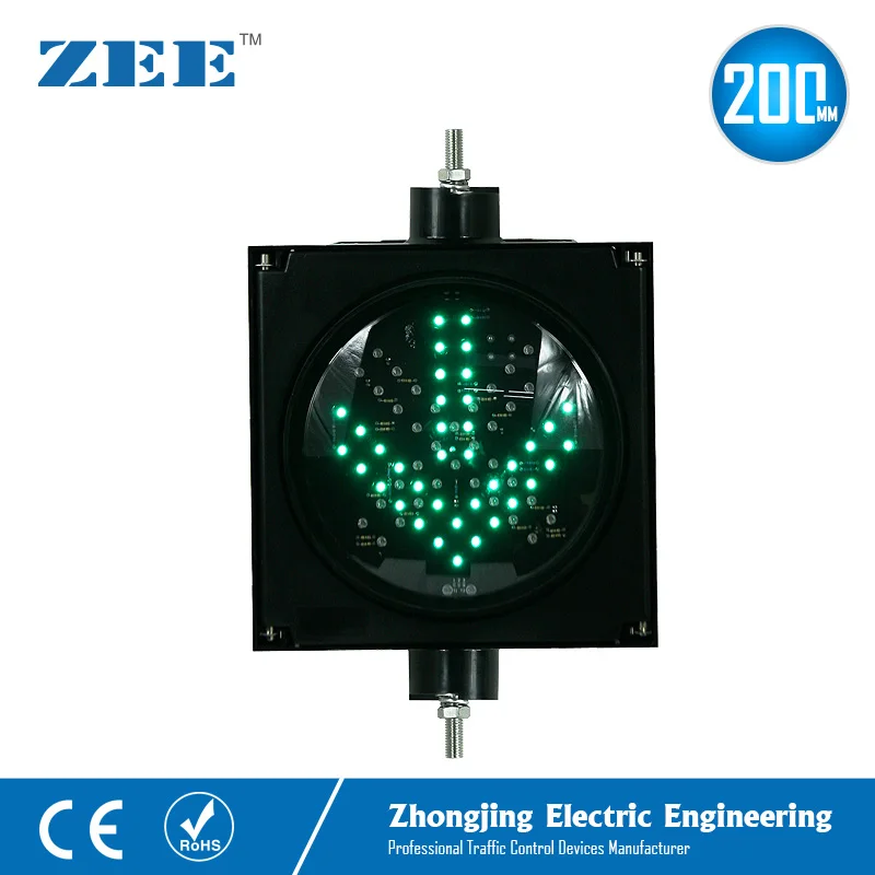 220V/110V 12V or 24V 8 inches 200mm LED Traffic Signal Light Parking Lot Traffic Light Entrance and Exit Toll Station Signals