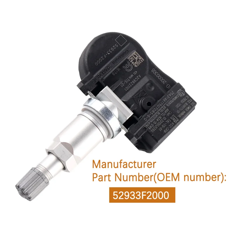 

52933-F2000 433MhZ TPMS For 2018-2022 Hyundai Elantra I30 I30 Fastback Kia Optima Niro Tire Pressure Monitor Sensor 52933-D4100