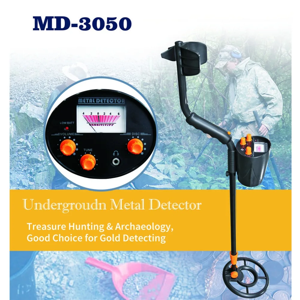 

2018 MD-3050 Metal Detector High-Accuracy Metal Finder Waterproof Search Coil Hunt Treasure for Underwater Metal Detecting
