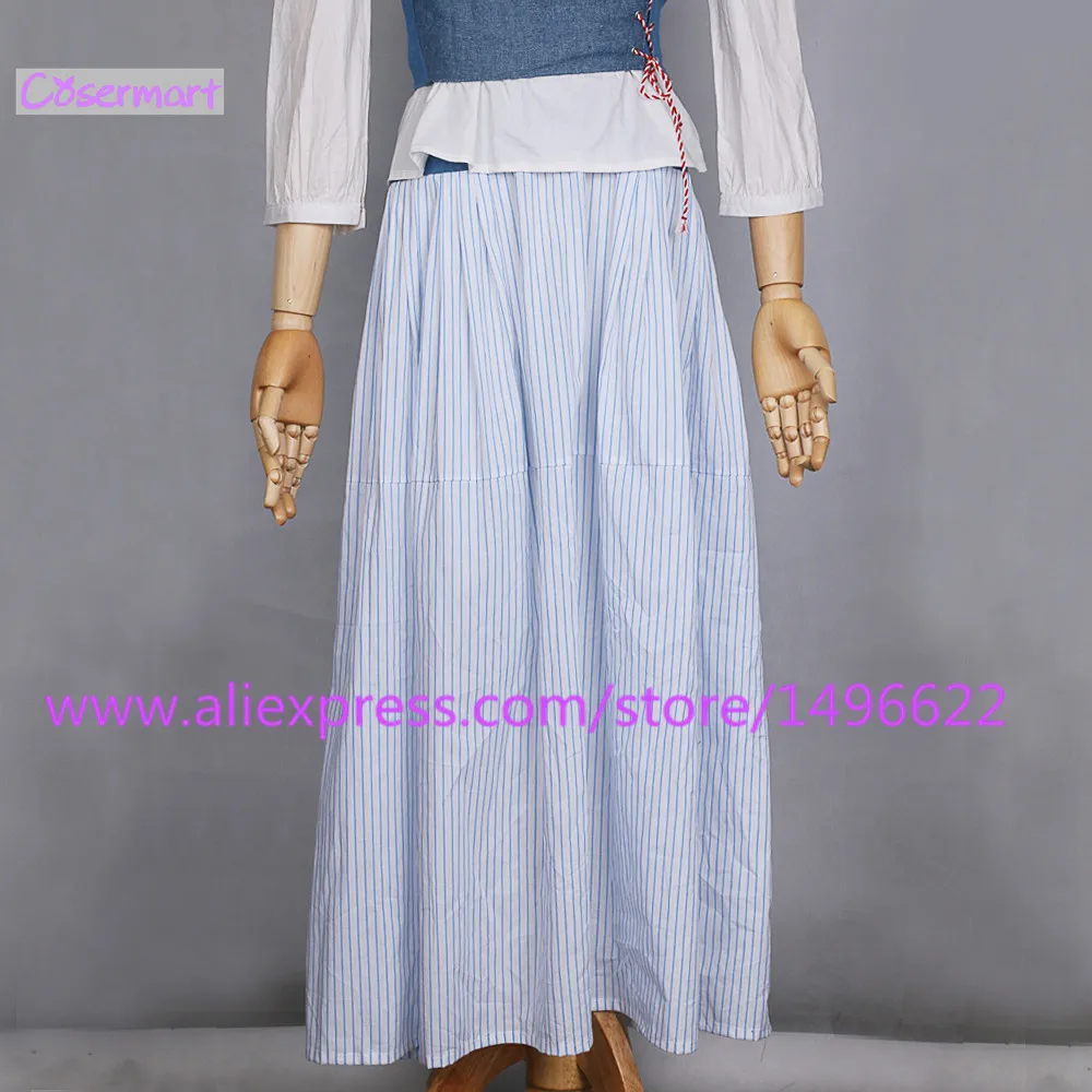 2017 Movie Beauty And The Beast Dress Maid Belle Costume Cosplay Dresses Women Adult Halloween Party (10)