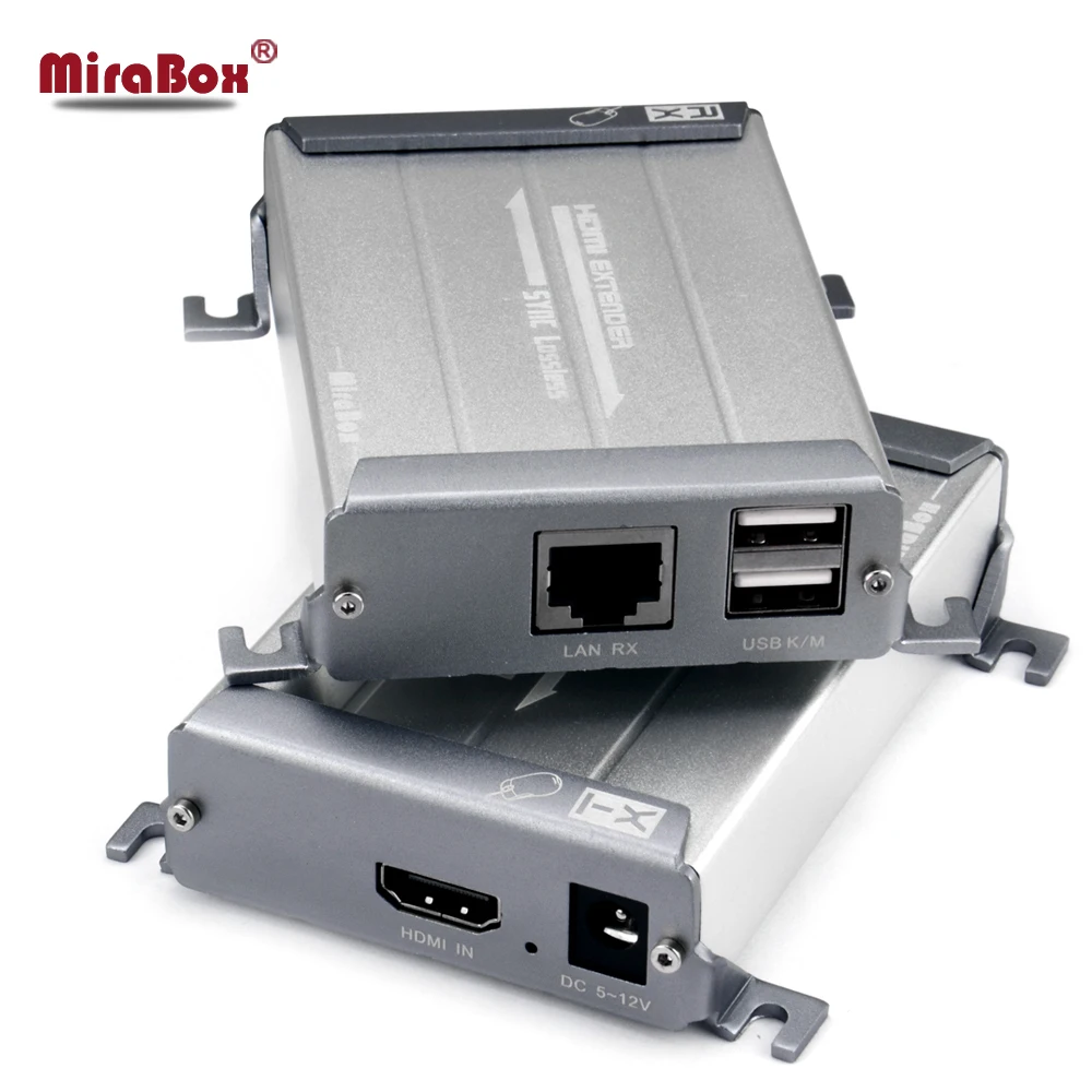  HDMI KVM Extender Over Cat Cable Extender 120m Aluminium Alloy Shell POE Function LossLESS No-Delay
